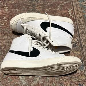Nike Blazer Mid 77 - Men's White and Black High-Top Sneakers